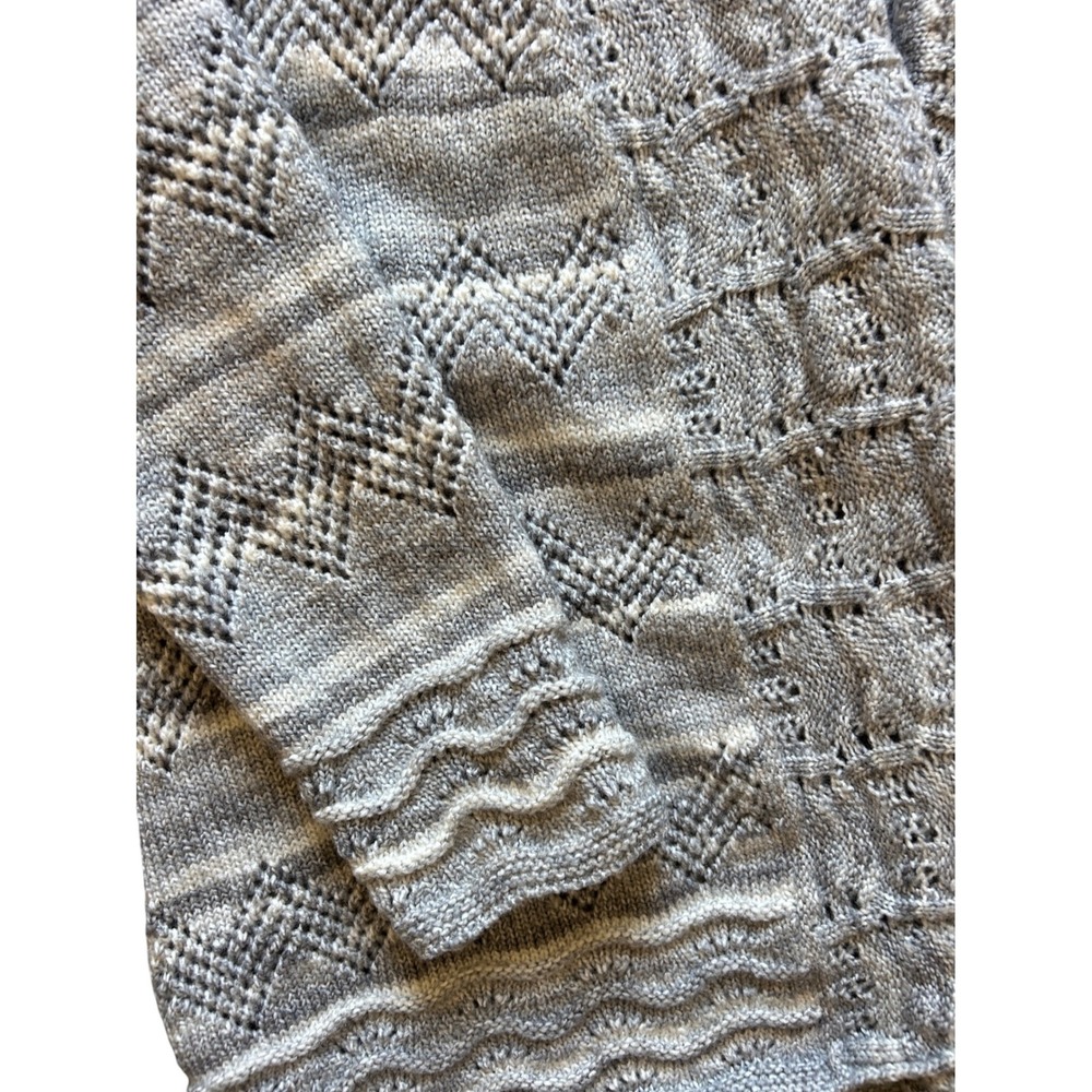 Alfred Dunner Women's Gray Knit Cardigan Sweater PXL Open Front size PXL - Picture 2 of 3